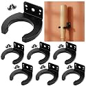 Hollowfly 6Pcs Baseball Bat Display Wall Mount Baseball Hanger Display Rack