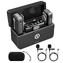 Hollyland LARK MAX Wireless Lavalier Microphone System, ENC Noise Canceling, Studio Audio Quality, 22H Duration, 820ft Range, 8GB Storage Recording Mic, Compatible with DSLR Camera, iPhone, Android