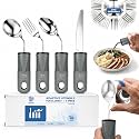 Holotap Adaptive Utensils for Hand Tremors,Elderly 270° Adjustable 4PCS