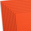 HOLSTEX Thermoform Sheet - (Basketweave Texture) - (.093 Thickness) - (8in x 8in Sheet) - (Hunter Orange) - (10 Sheets) - for Holster Making, DIY Cosplay, Airsoft Armor