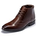 Holy dove Men's Leather Wingtip Brogue Dress Boots Formal Oxford Boot