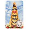 Holy Prayer Card with Built-In Medal Pendant | Laminated Full-Color Prayer Card | Great Variety | Great Christian Gift for First Communion and Confirmation (Our Lady of Loreto Card with Medal)