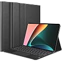 HOM 3 Fold Detachable Wireless Bluetooth Keyboard with Trackpad/Touchpad Tablet Cover Case for Xiaomi Mi Pad 5 11" Inch Tablet - Black