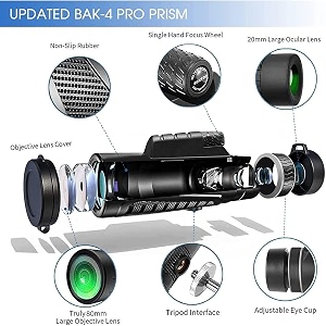 80 x 100 outdoor portable monocular telescope for watching hunting camping travel scenery outdoor camping sighting  150 x 52 x 42 cm  black
