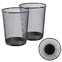 Metal Mesh Big Size Dustbin For Room For Kids,Waste Paper Basket | 235 X 265 X 190 MM | Pack 2 | Black