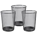 Metal Mesh Big Size Dustbin For Room For Kids,Waste Paper Basket | 235 X 265 X 190 MM | Pack 3 | Black