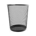 Metal Mesh Big Size Dustbin for Room for Kids,Waste Paper Basket, 235 X 265 X 190 MM, Black (Pack 1)