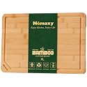 Homaxy Extra Large Organic Bamboo Cutting Boards for Kitchen, 17.5"x12"