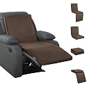 HOMBYS 3-in-1 Recliner Seat Cushion with Lumbar Support Pillow & Footrest, Multi-Functional Adjustable Height 2" to 6" for You to Choose, Non-Slip Foam Chair Cushion for Elderly, Brown