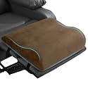 HOMBYS Extra Large Recliner Leg Pillow, Foam Foot Rest Cushion Wave Shape Recliner Footrest Extender, Multi Purpose Back & Lumbar Support Pillow for Bed, Sofa Couch, Coffee Color