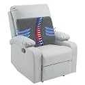HOMBYS Lumbar Support Pillow for Recliner Chair, Memory Foam Back Support Cushion for Elderly,Extra Large Lumbar Support Pillow,Thick Backrest for Home Reading (Grey, 18“x15 x4)
