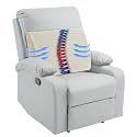 HOMBYS Lumbar Support Pillow for Recliner Chair, Memory Foam Back Support Cushion for Elderly,Extra Large Lumbar Support Pillow,Thick Backrest for Home Reading (Khaki, 20“x13.5"x5")