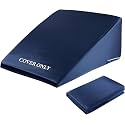 HOMBYS Satin Bed Wedge Pillow Cover Silky & Smooth Wedge Pillowcase 1 Pack 24x24x10.5, Soft & Breathable, Removable & Machine Washable-Zipper Design (Pillow Not Include),(Navy Blue, 24"x24"x10.5")