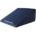 HOMBYS Ultra Soft Velvet Bed Wedge Pillow Cover-Super Soft Fleece Pillowcase with Zipper Design, Removable & Machine Washable Pillowcase, (Navy Blue, 25"x25"x8")