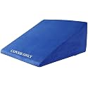 HOMBYS Ultra Soft Velvet Bed Wedge Pillow Cover-Super Soft Fleece Pillowcase with Zipper Design, Removable &amp; Machine Washable Pillowcase, (Blue, 25"x25"x8")