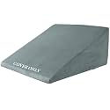 HOMBYS Ultra Soft Velvet Bed Wedge Pillow Cover-Super Soft Fleece Pillowcase with Zipper Design, Removable & Machine Washable Pillowcase, (Grey, 25"x25"x10.5")