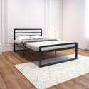 homdec Leo Metal Double Bed, 198 cm x 129 cm (6.5 ft x 4.23 ft)