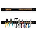 Homdum 18 inch Magnetic Tool Holder Racks, Super Strong Metal Magnet Storage Tool Organizer Bars Set Great for Garage/Workshops (Mounting Screws Included)