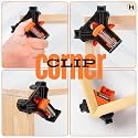 Homdum 90 Degree Corner Clamps 4 Pack DIY Woodworking Right Angle Clamps for Picture Frames, Furniture, Cabinet Making Corner Clip Quick Spring Loaded Woodworking Clamp