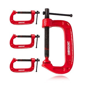 homdum heavy duty g clamp  c type clamping tool  set of 4 pieces 3 inch