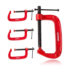 homdum heavy duty g clamp  c type clamping tool  set of 4 pieces 4 inch
