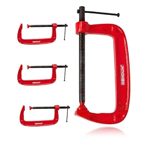 homdum heavy duty g clamp  c type clamping tool  set of 4 pieces 6 inch