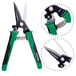 homdum multifunction stainless steel electrician scissors with small teeth like sharp edges shears for cutting wire and thin meta mesh