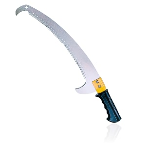 homdum pruning saw 23 inch pruning saw with pole fixing slot curved blade hand saw professional pruning saw with hook with rubber grip handle