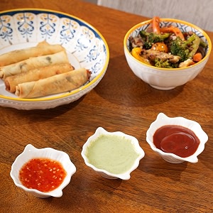 HOME 360 Premium White Ceramic Dip Bowl