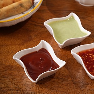 HOME 360 Premium White Ceramic Dip Bowl