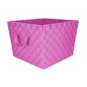 Home Basics Non-Woven Strap Handle Bin (Pink, X-Large) by Home Basics
