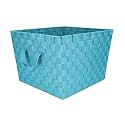 Home Basics Non-Woven Strap Handle Bin (Blue, X-Large)