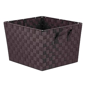 home basics pb49151 non-woven strap bin x-large brown