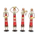Metal Wrought Iron Tribal Lady Worker showpieces Ladies Doll Figurine Statue Decorative Items Show Pieces for Home Decor Stylish Living Room Tea Light Stand