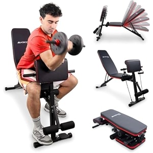 home bench press chair dumbbell stool adjustable dumbbell exercise bench flat weight bench foldable sit up incline abs flat fly weight press rope - stocks multi color 270 kg