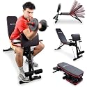 Home Bench Press Chair Dumbbell Stool Adjustable Dumbbell Exercise Bench Flat Weight Bench Foldable Sit Up Incline Abs Flat Fly Weight Press Rope - Stocks (Multi Color), 270 Kg