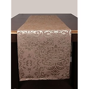 home- the best is for you brown damask self design cotton table runner 4 seater dining table centre table rectangular elegant durable table runners for living room decor 13x60 inch pack of 1