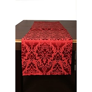 home- the best is for you red self design cotton table runner 8 seater dining table centre table rectangular elegant durable table runners for living room decor 13x96 inch pack of 1