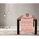 Home-The Best is for You Cotton Table Runner with Woven Damask Design (Blue_Fiore, 13X60 Inch)