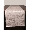 Home- The Best is for You Silver Damask Self Design Cotton Table Runner 6 Seater Dining Table Centre Table Rectangular Elegant Durable Table Runners for Living Room Decor, 13x84 Inch, Pack of 1