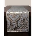 Home- The Best is for You Blue Damask Self Design Cotton Table Runner 6 Seater Dining Table Centre Table Rectangular Elegant Durable Table Runners for Living Room Decor, 13x84 Inch, Pack of 1