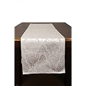 Home- The Best is for You Silver Self Design Cotton Table Runner 8 Seater Dining Table Centre Table Rectangular Elegant Durable Table Runners for Living Room Decor, 13x96 Inch, Pack of 1