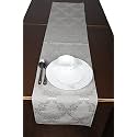 Home- The Best is for You Grey Ogee Self Design Cotton Table Runner 6 Seater Dining Table Centre Table Rectangular Elegant Durable Table Runners for Living Room Decor, 13x84 Inch, Pack of 1