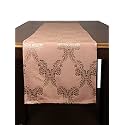 Home- The Best is for You Peach Ogee Self Design Cotton Table Runner 8 Seater Dining Table Centre Table Rectangular Elegant Durable Table Runners for Living Room Decor, 13x96 Inch, Pack of 1