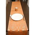 Home- The Best is for You Orange Fiore Self Design Cotton Table Runner 4 Seater Dining Table Centre Table Rectangular Elegant Durable Table Runners for Living Room Decor, 13x60 Inch, Pack of 1