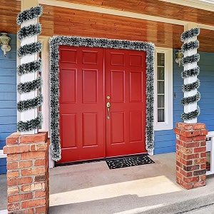 home buy 3 pcs christmas 6ft tinsel garland xmas tree decorations home wedding christmas decoration for new year party indooroutdoor home decor snow green - 3 pcs mix any -3pc
