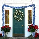 HOME BUY 3 Pcs Christmas 6Ft Tinsel Garland Xmas Tree Decorations Home Wedding Christmas Decoration for New Year Party Indoor/Outdoor Home Decor (Snow Green - 3 Pcs) (Baby Blue)