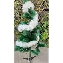 HOME BUY 3 Pcs Christmas 6Ft Tinsel Garland Xmas Tree Decorations Home Wedding Christmas Decoration for New Year Party Indoor/Outdoor Home Decor (Snow Green - 3 Pcs) (White)