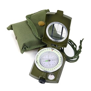 home buy high accuracy waterproof military compass for direction with carrying bag lensatic sighting waterproof and shakeproof compass army green suitable for camping hiking green