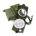 HOME BUY High Accuracy Waterproof Military Compass for Direction with Carrying Bag Lensatic Sighting Waterproof and Shakeproof Compass Army Green Suitable for Camping Hiking (Green)